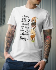 Every Life Should Have Nine Guinea Pigs Classic T-Shirt lifestyle-mens-crewneck-front-6