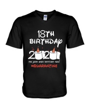 18th Birthday Quarantine V-Neck T-Shirt tile