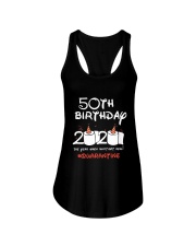 50th Birthday Quarantine Ladies Flowy Tank tile