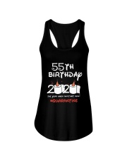 55th Birthday Quarantine Ladies Flowy Tank tile