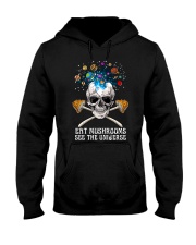Eat Mushrooms See The Universe Hooded Sweatshirt tile