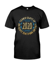 Senior Class Of 2020 Made History Gold Blue Shirts Classic T-Shirt front
