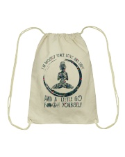 I'm Mostly Peace Love and Light Drawstring Bag tile