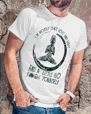 I'm Mostly Peace Love and Light Classic T-Shirt lifestyle-mens-crewneck-front-4