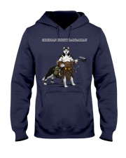 Siberian Husky Barbarian Hooded Sweatshirt thumbnail