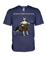 Siberian Husky Barbarian V-Neck T-Shirt thumbnail