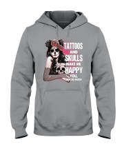 Tattos and Skulls Make Me Happy Hooded Sweatshirt thumbnail