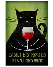 Easily Distracted By Cat And Wine Poster 16x24 Poster front