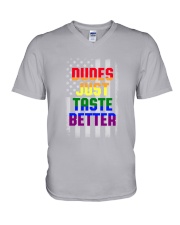 LGBT Dudes Just Taste Better V-Neck T-Shirt thumbnail
