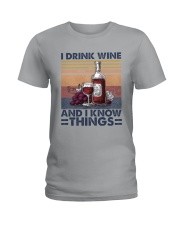 I Drink Wine Ladies T-Shirt thumbnail