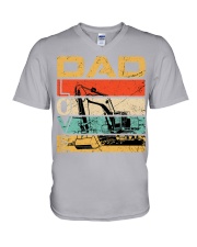 Excavator Dad Love V-Neck T-Shirt thumbnail