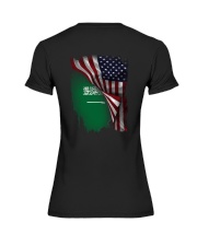 Flag-America-Saudi Arabia Premium Fit Ladies Tee thumbnail