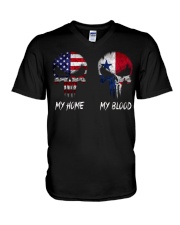 MY HOME SKULL Panama V-Neck T-Shirt thumbnail