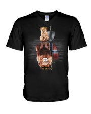 Lion-Norway V-Neck T-Shirt thumbnail