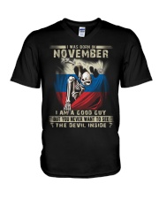 GOOD GUY RUSSIAN11 V-Neck T-Shirt thumbnail