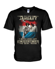 GOOD GUY LUXEMBOURGER1 V-Neck T-Shirt thumbnail
