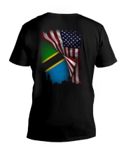 Flag-America-Tanzania V-Neck T-Shirt thumbnail