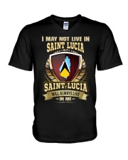 I MAY NOT SAINT LUCIA V-Neck T-Shirt thumbnail