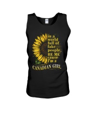 Sunflower Girl-Canadian Unisex Tank thumbnail
