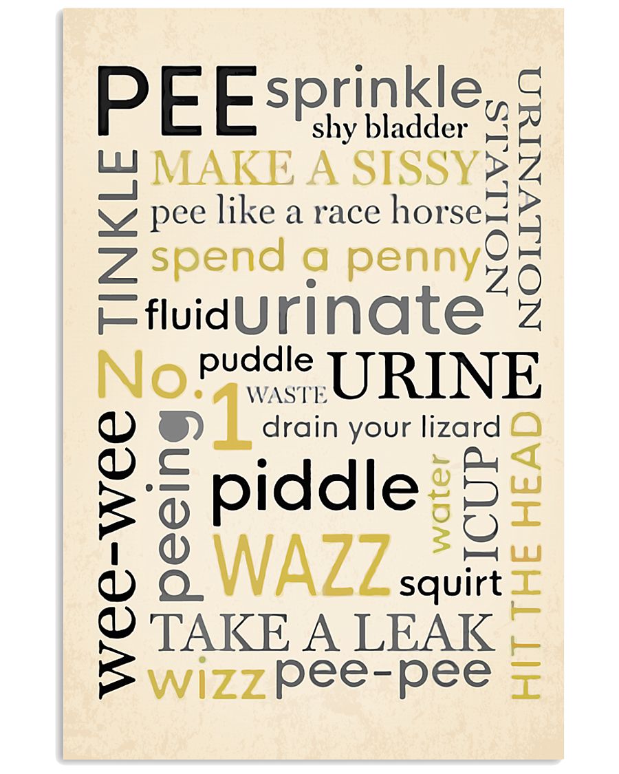 PEE sprinkle shy bladder 24x36 Poster