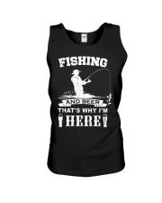 Fishing and beer that's why i'm here Unisex Tank tile