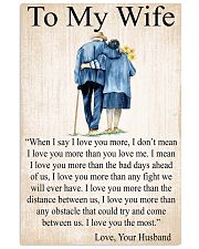 To my wife 24x36 Poster front