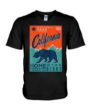 California Yosemite National Park Bears V-Neck T-Shirt tile