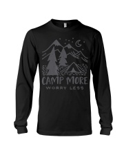 Camp More Worry Less - Cool Tent Camping Long Sleeve Tee tile