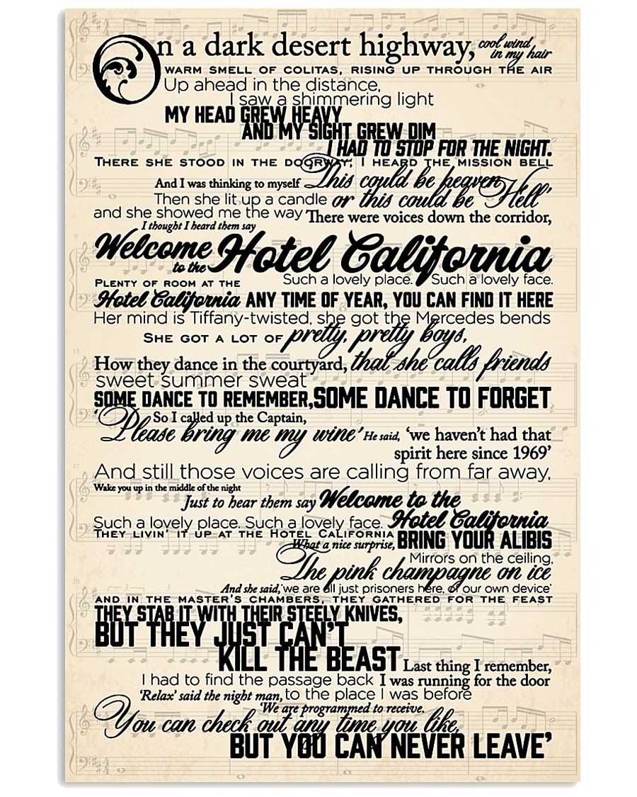 Hotel California 24x36 Poster