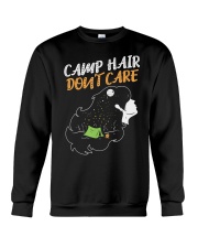 Camp Hair Dont Care Funny Camping Traveler Crewneck Sweatshirt tile