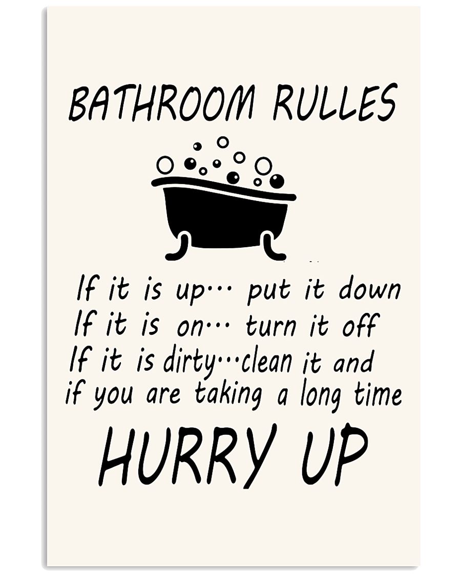 Bathroom rules 24x36 Poster