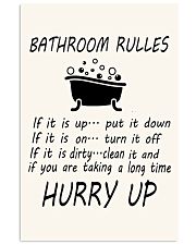 Bathroom rules 24x36 Poster front