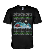 Camper Ugly Christmas Sweater Camp V-Neck T-Shirt tile