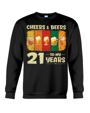 21st Birthday Gifts Funny Cheers And Beers Crewneck Sweatshirt tile