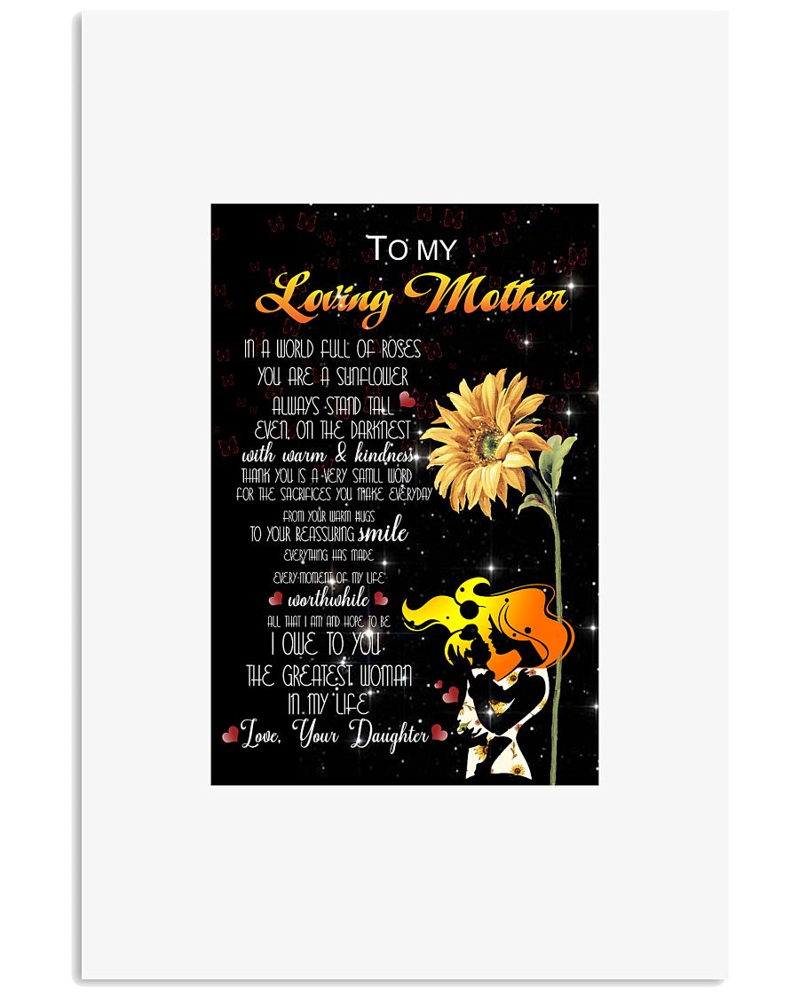 To my loving mother 24x36 Poster