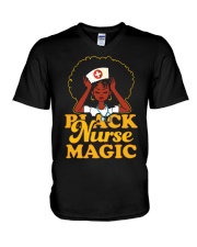 Black nurse magic V-Neck T-Shirt tile