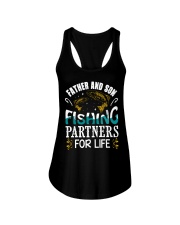 Father and son fishing Ladies Flowy Tank thumbnail
