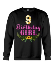 9th Birthday Gift Floral Sunflower Crewneck Sweatshirt tile