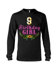 9th Birthday Gift Floral Sunflower Long Sleeve Tee tile