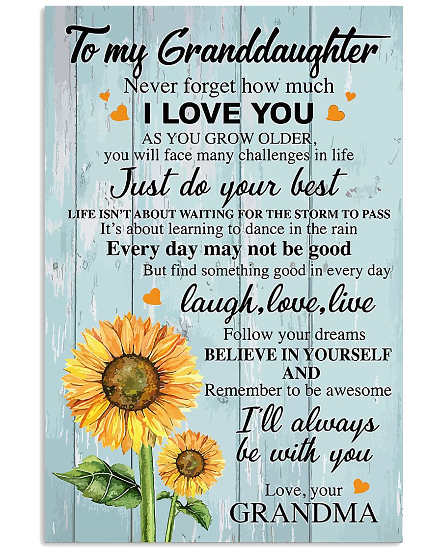 To my Granddaughter 24x36 Poster