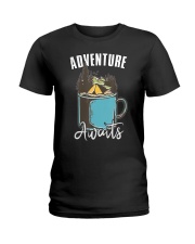 Adventure Awaits Outdoor Hike Camp Ladies T-Shirt tile
