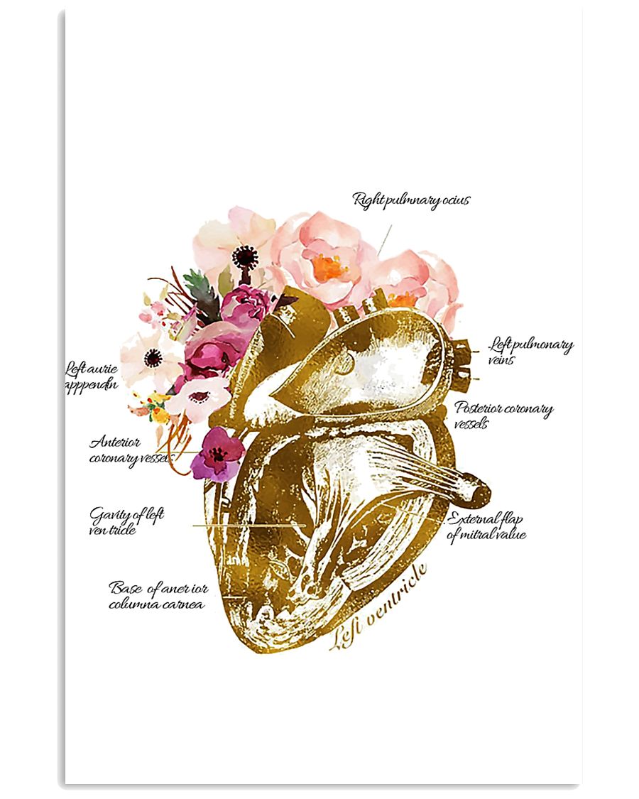 Heart Nurse Floral 24x36 Poster