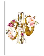 Kidney Anatomy floral 24x36 Poster front