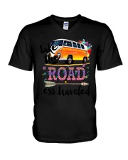 Camp Take The Road Less Traveled V-Neck T-Shirt tile