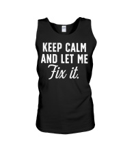 Keep calm and let me fix it Unisex Tank tile