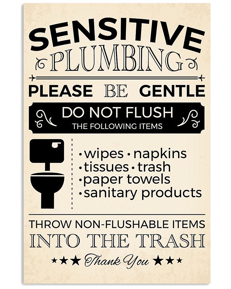 Sensitive Plumbing 24x36 Poster