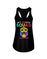 4th Grade Squad Sunflower Owl Fourth Grade Ladies Flowy Tank tile