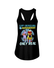 Camp Counselors are like Superheroes only real Ladies Flowy Tank tile