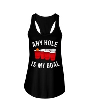 Any Hole Is My Goal Beer Pong Party Colleg Ladies Flowy Tank tile