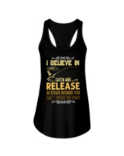 I believe in catch and release Ladies Flowy Tank thumbnail